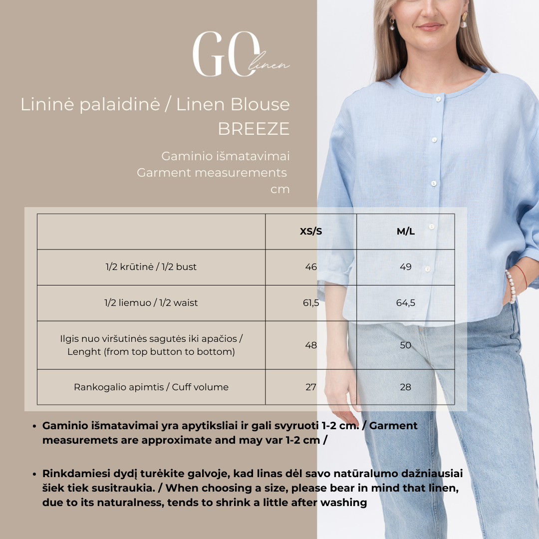Linen blouse for women BREEZE