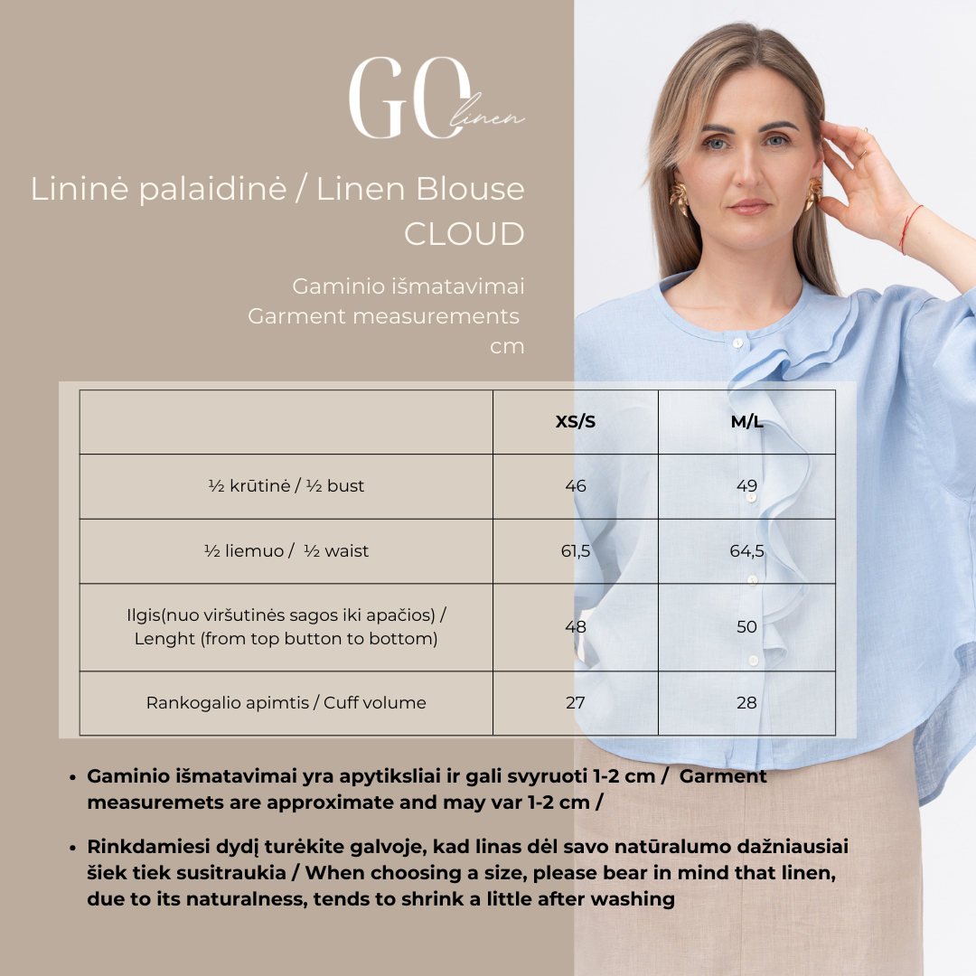 Linen blouse for women CLOUD