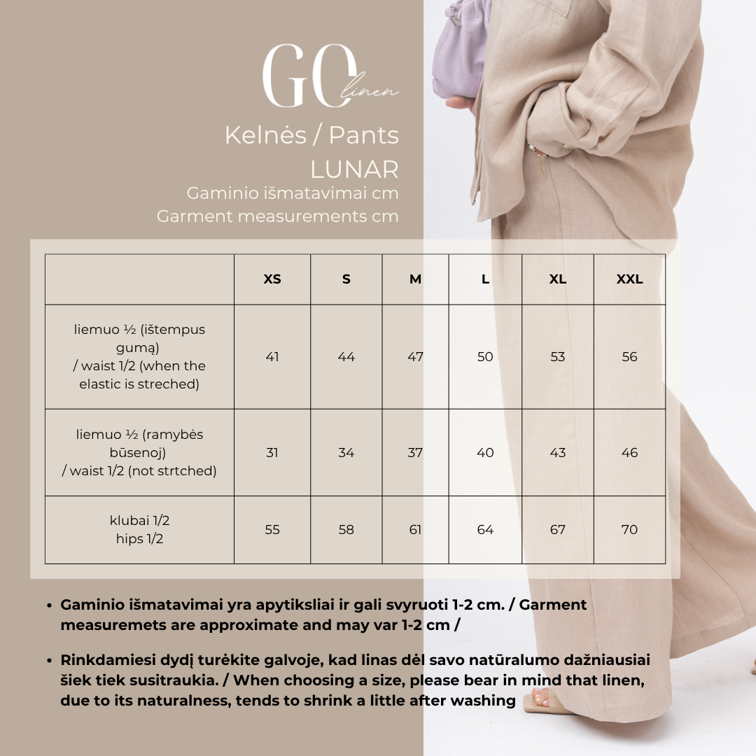 Linen pants for women LUNAR - dark brown