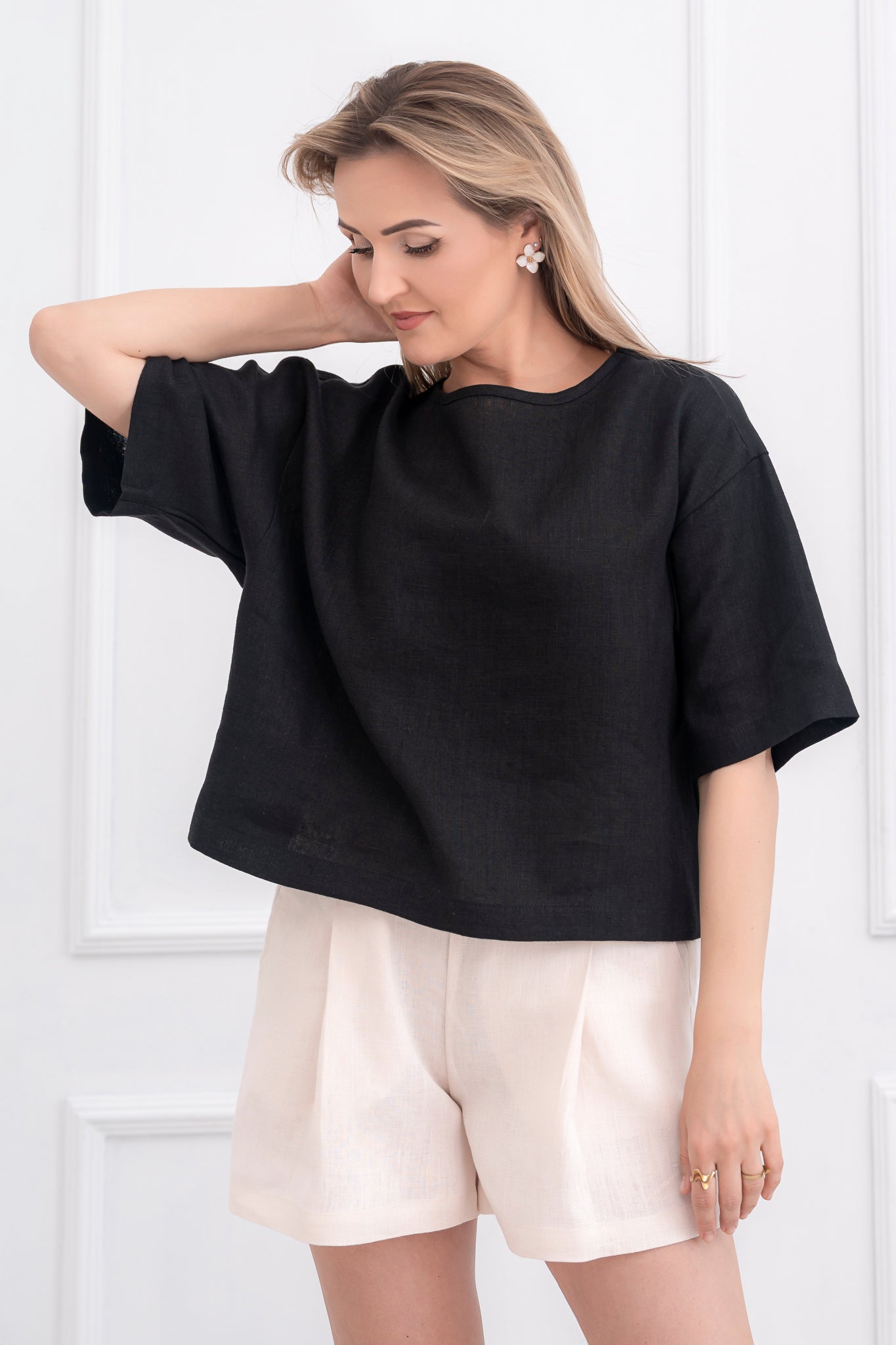 Short linen shorts CLOVER