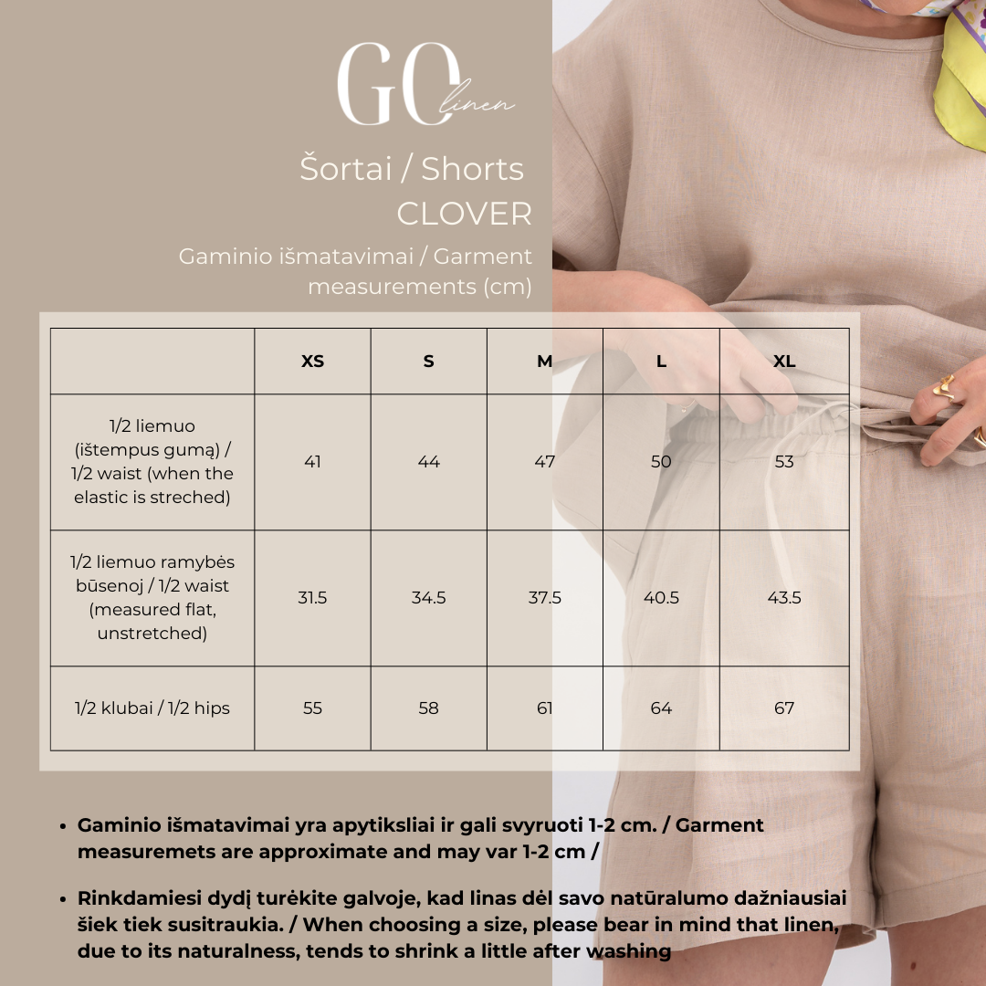 Lininiai šortai CLOVER