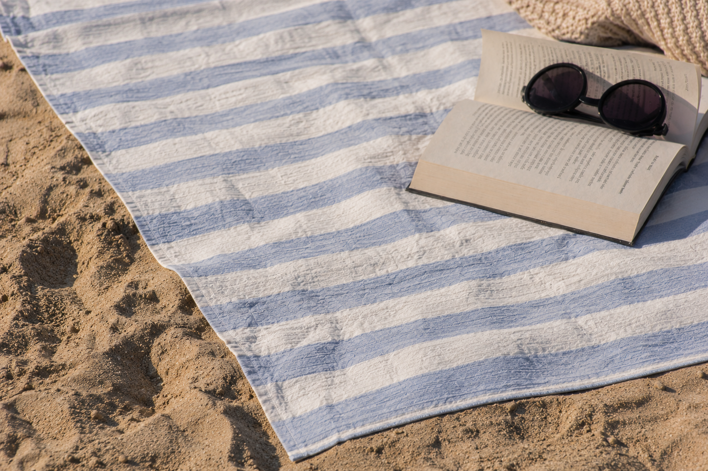 Oversized Beach Towel, Beach Blanket. Wide Stripes
