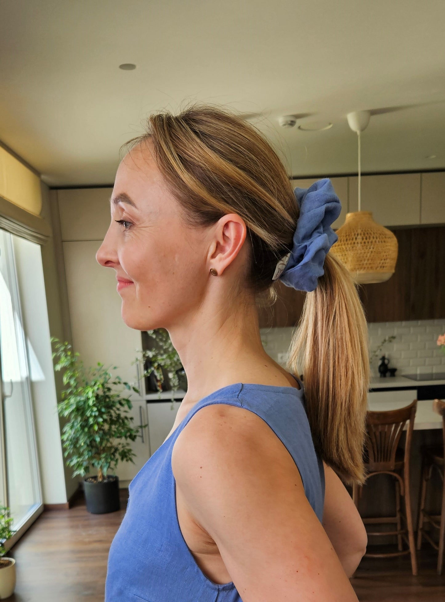 Extra Large Linen Scrunchie - Made from 100 % linen fabric waste!