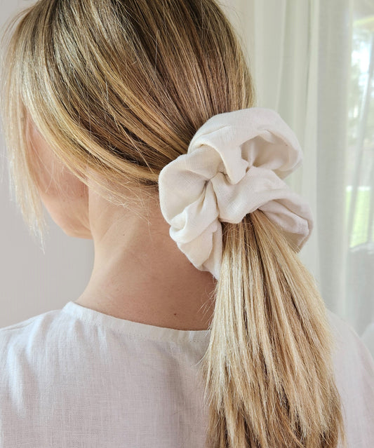 Extra Large Linen Scrunchie - Made from 100 % linen fabric waste!