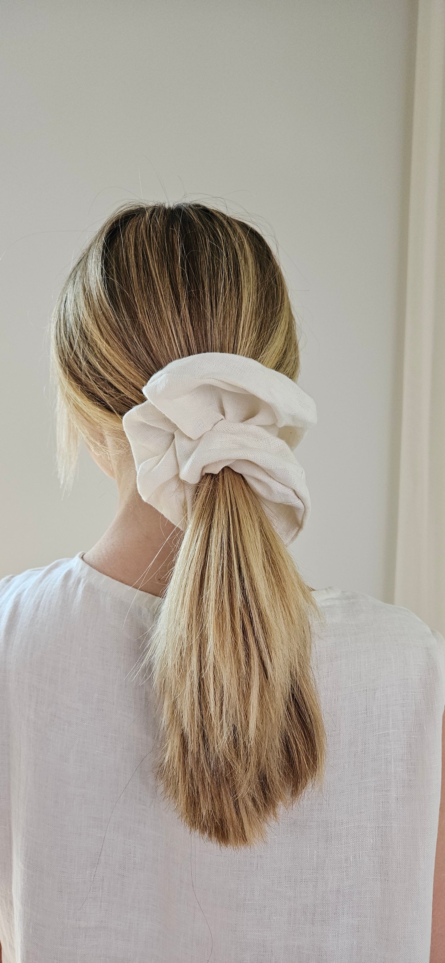 Extra Large Linen Scrunchie - Made from 100 % linen fabric waste!