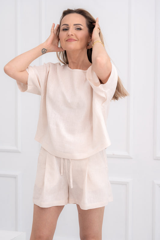 Short linen shorts CLOVER