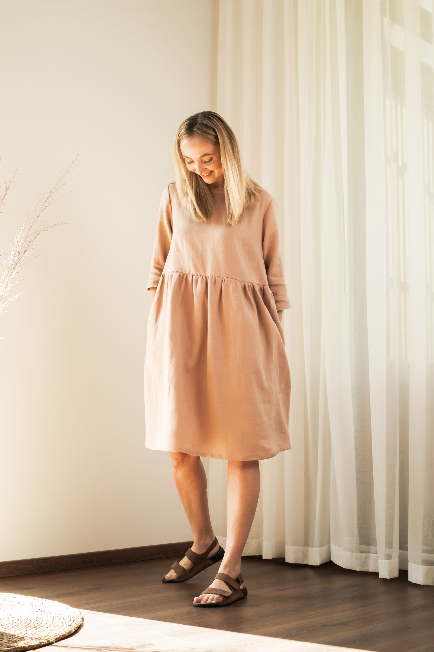 Loose Fit Linen Dress - Made from 100% linen fabric!