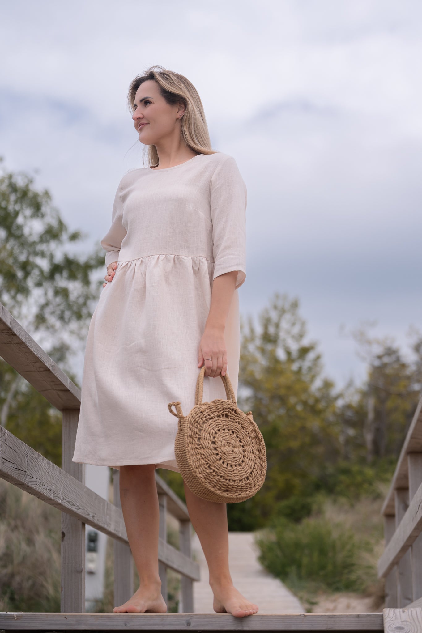 Loose Fit Linen Dress - Made from 100% linen fabric!