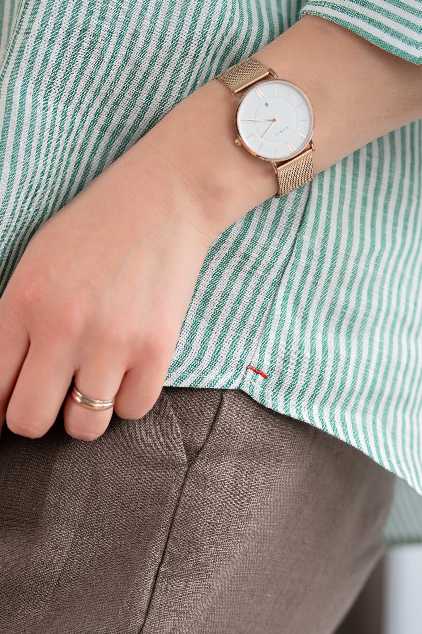Oversized Linen Shirt for Women VERDE